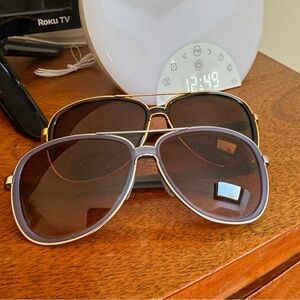 Two pairs- Oakley Split Time- Prizm Brown Gradient Lenses, Matte, Lilac, gold
